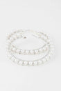 Jeweled Pearl Hoop Earrings