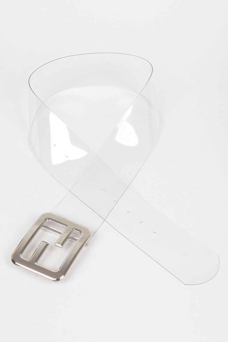 Metal Buckle Clear Belt