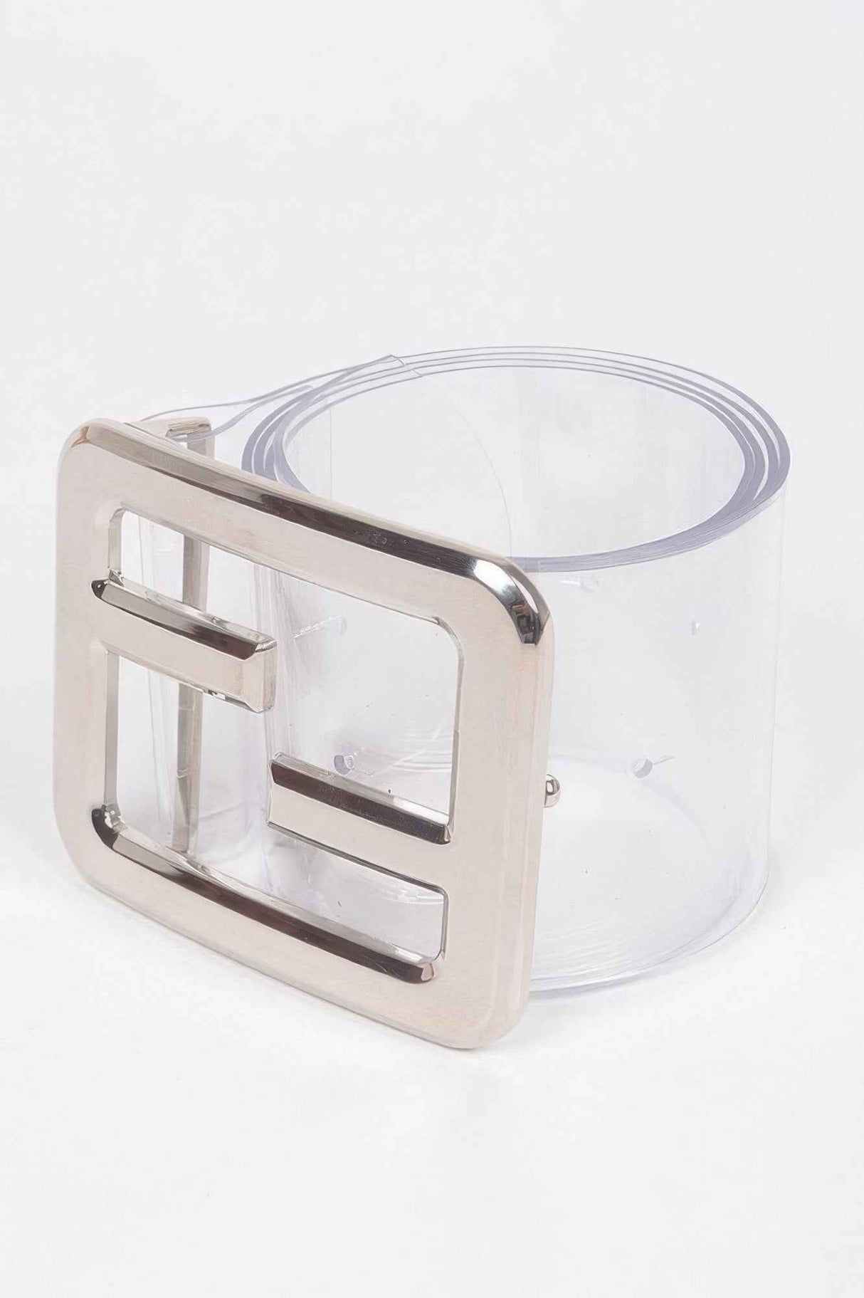 Metal Buckle Clear Belt