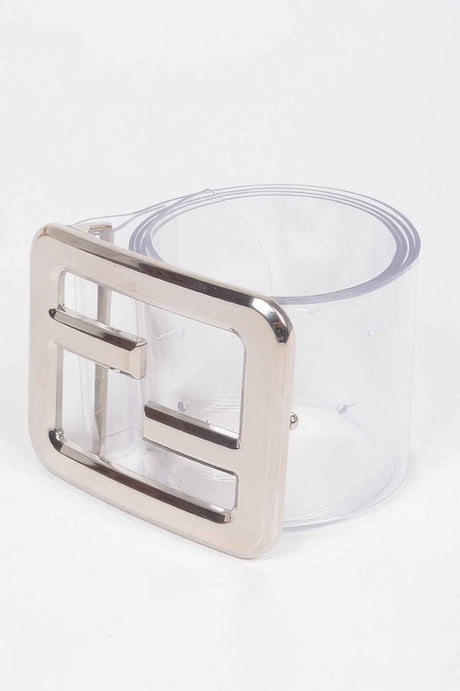 Metal Buckle Clear Belt