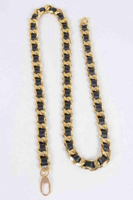 Faux Leather Oversized Chain Belt