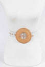 Oversize Weaved Bamboo Buckle Clear Belt