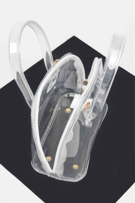Clear Handle Crossbody Bag