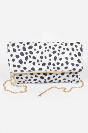 Faux Leo Skin Folded Bag