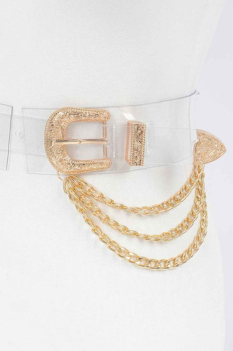Plus Size Metal Buckle Chain Belt