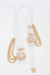 Plus Size Metal Buckle Chain Belt
