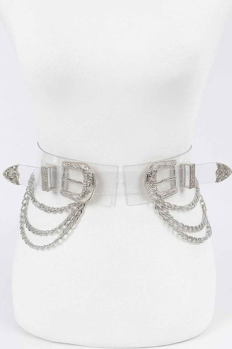 Plus Size Metal Buckle Chain Belt