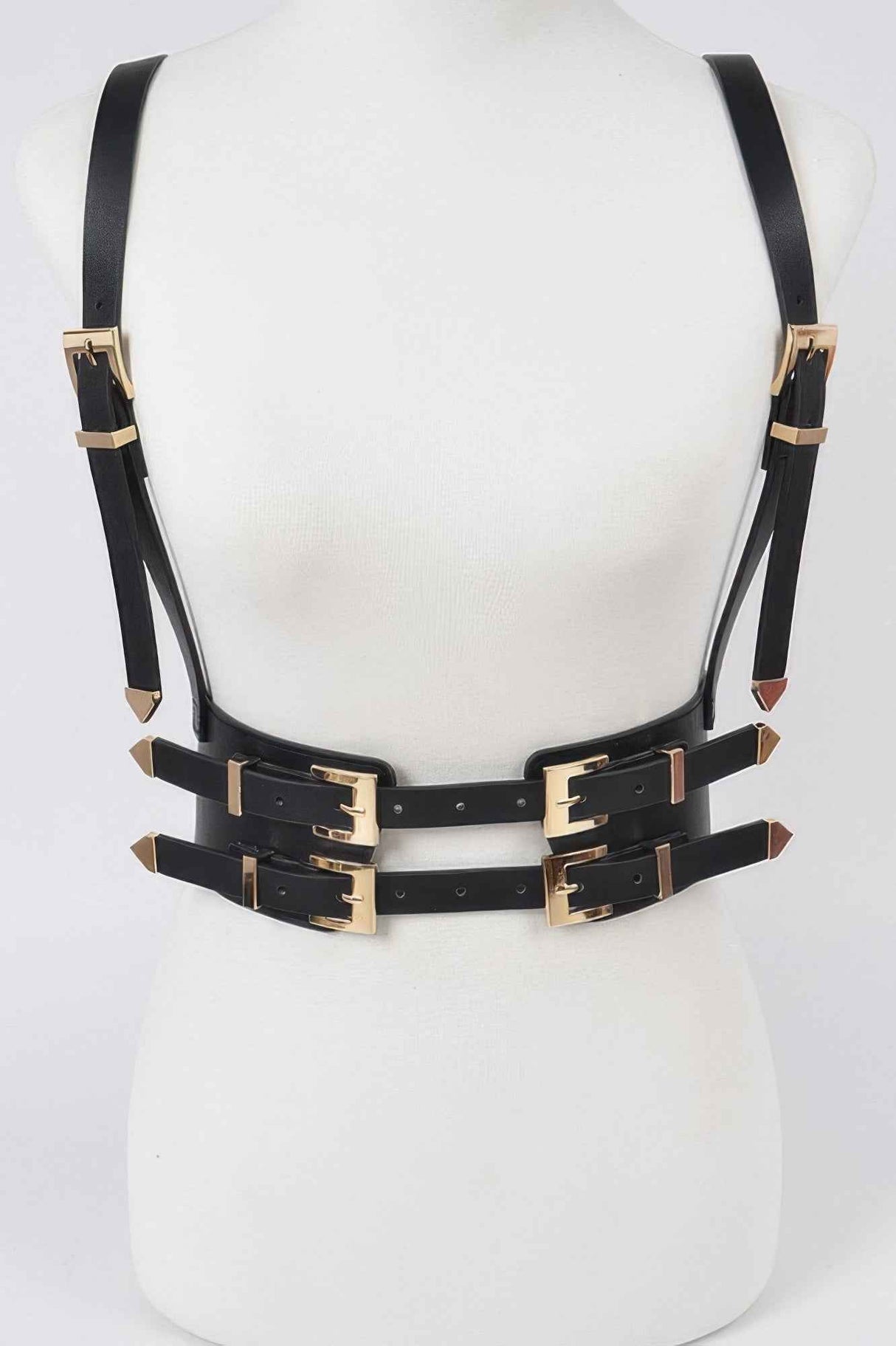 Multi Buckle Plus Size Harness Belt
