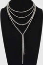 Multi-layered Rhinestone Long Necklace