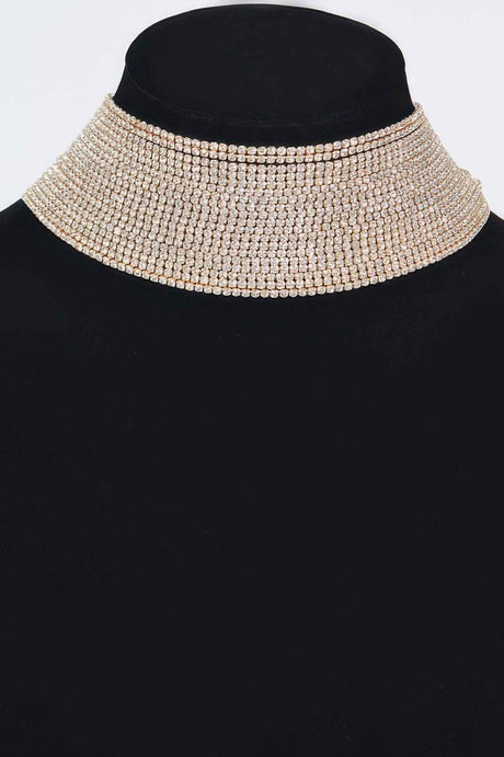 Thick Rhinestone Choker Necklace