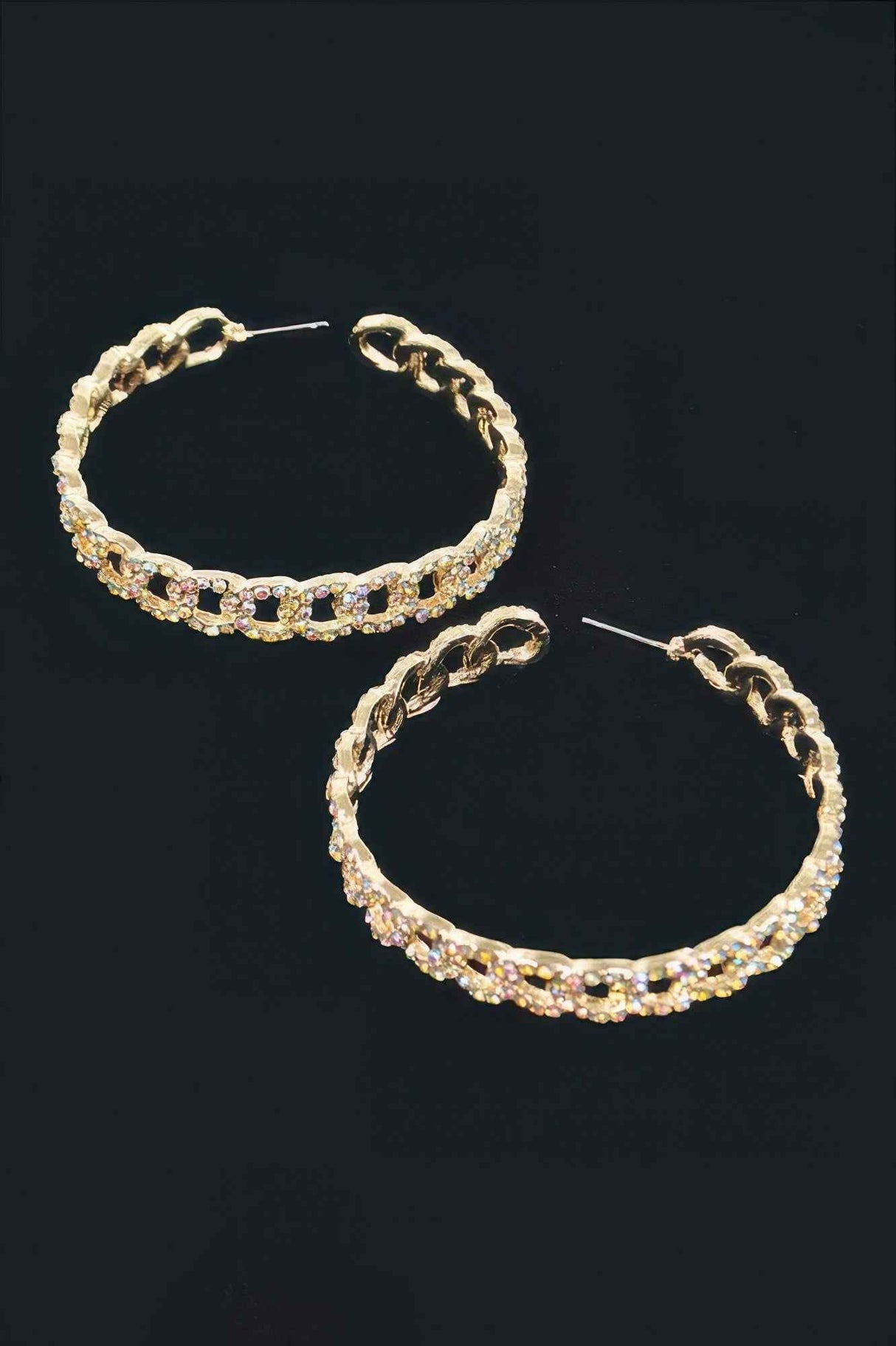 Rhinestone Hoop Earring
