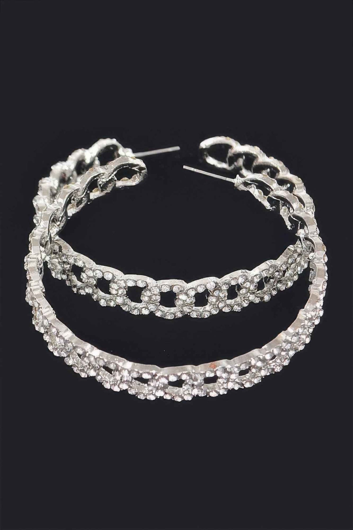 Rhinestone Hoop Earring