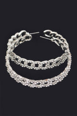 Rhinestone Hoop Earring