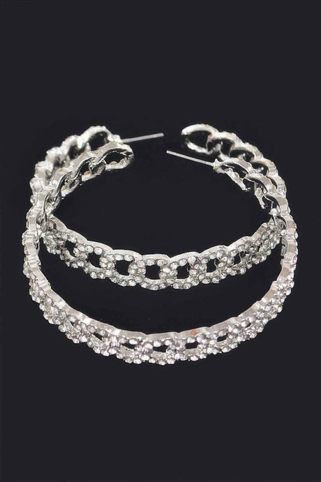 Rhinestone Hoop Earring