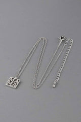 Mama Script Box Necklace