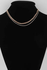 Rhinestone Twisted Chain Necklace