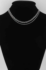 Rhinestone Twisted Chain Necklace