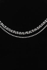 Rhinestone Twisted Chain Necklace