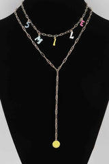 Smile Chain Drop Necklace