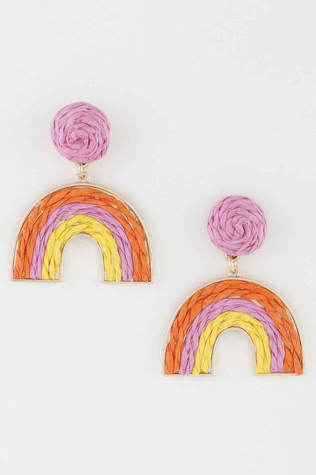 Triple Twisted Rainbow Earrings
