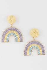 Triple Twisted Rainbow Earrings