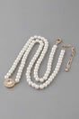 Rhinestone Pearl Beaded Necklace