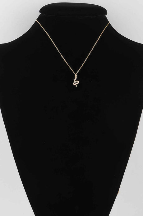 Rhinestone Snake Pendant Necklace