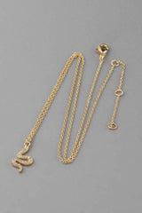 Rhinestone Snake Pendant Necklace