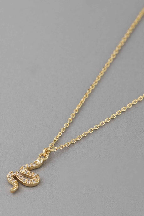 Rhinestone Snake Pendant Necklace