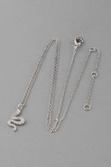 Rhinestone Snake Pendant Necklace