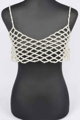 Faux Pearl Bralette