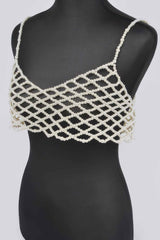 Faux Pearl Bralette