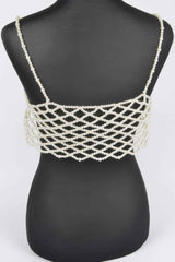 Faux Pearl Bralette