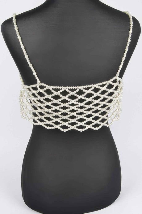 Faux Pearl Bralette