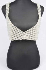 Faux Pearl Bralette