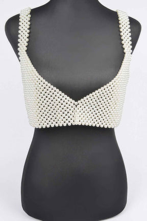 Faux Pearl Bralette