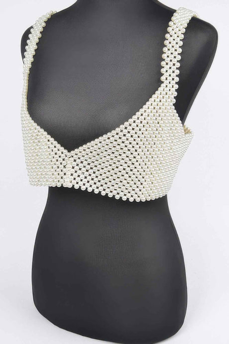 Faux Pearl Bralette