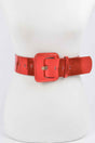 Wide Mirror Pu Belt