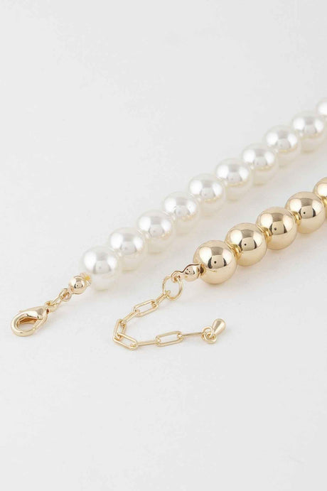 Two Toned Beaded Necklace