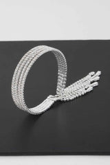 Multi Rhinestone Drop Cuff Bracelet