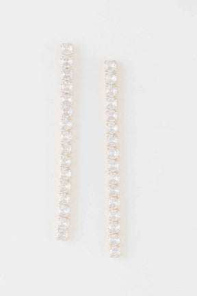 Rhinestone Bar Drop Earrings
