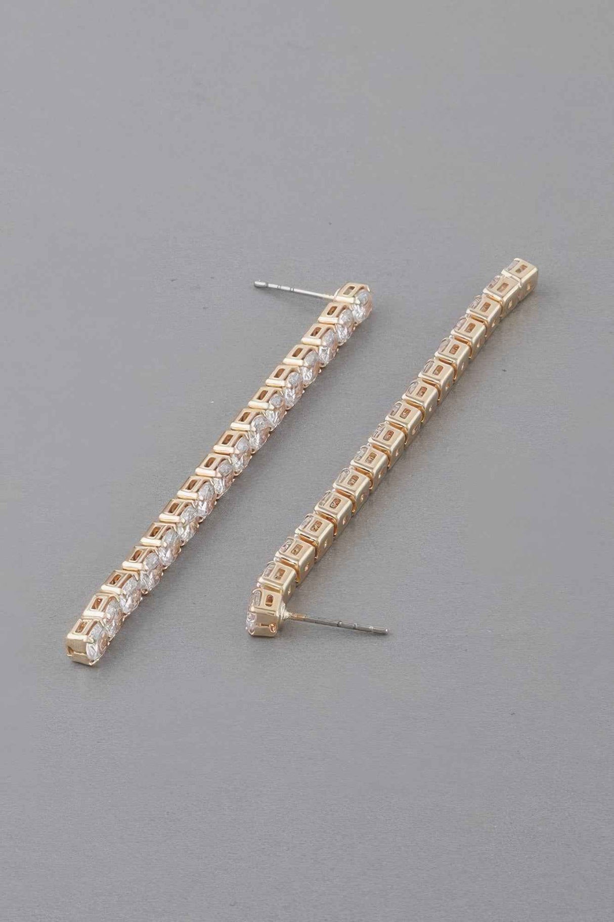 Rhinestone Bar Drop Earrings