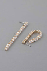 Rhinestone Bar Drop Earrings