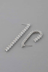 Rhinestone Bar Drop Earrings