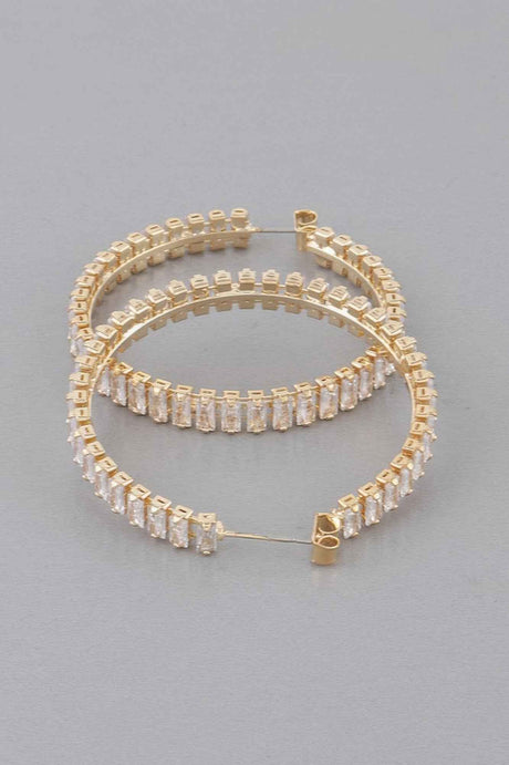Multi Crystal Hoop Earrings
