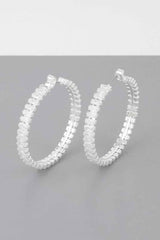 Multi Crystal Hoop Earrings