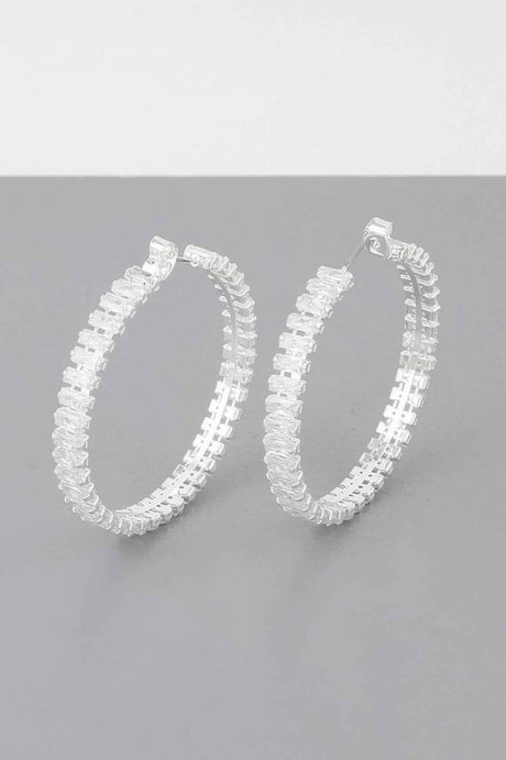 Multi Crystal Hoop Earrings