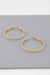 Multi Crystal Hoop Earrings
