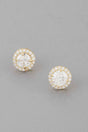 Jeweled Round Stud Earrings