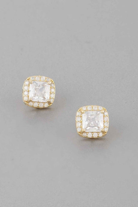 Jeweled Cubic Rhinestone Stud Earrings